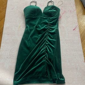 Green Velvet Dress